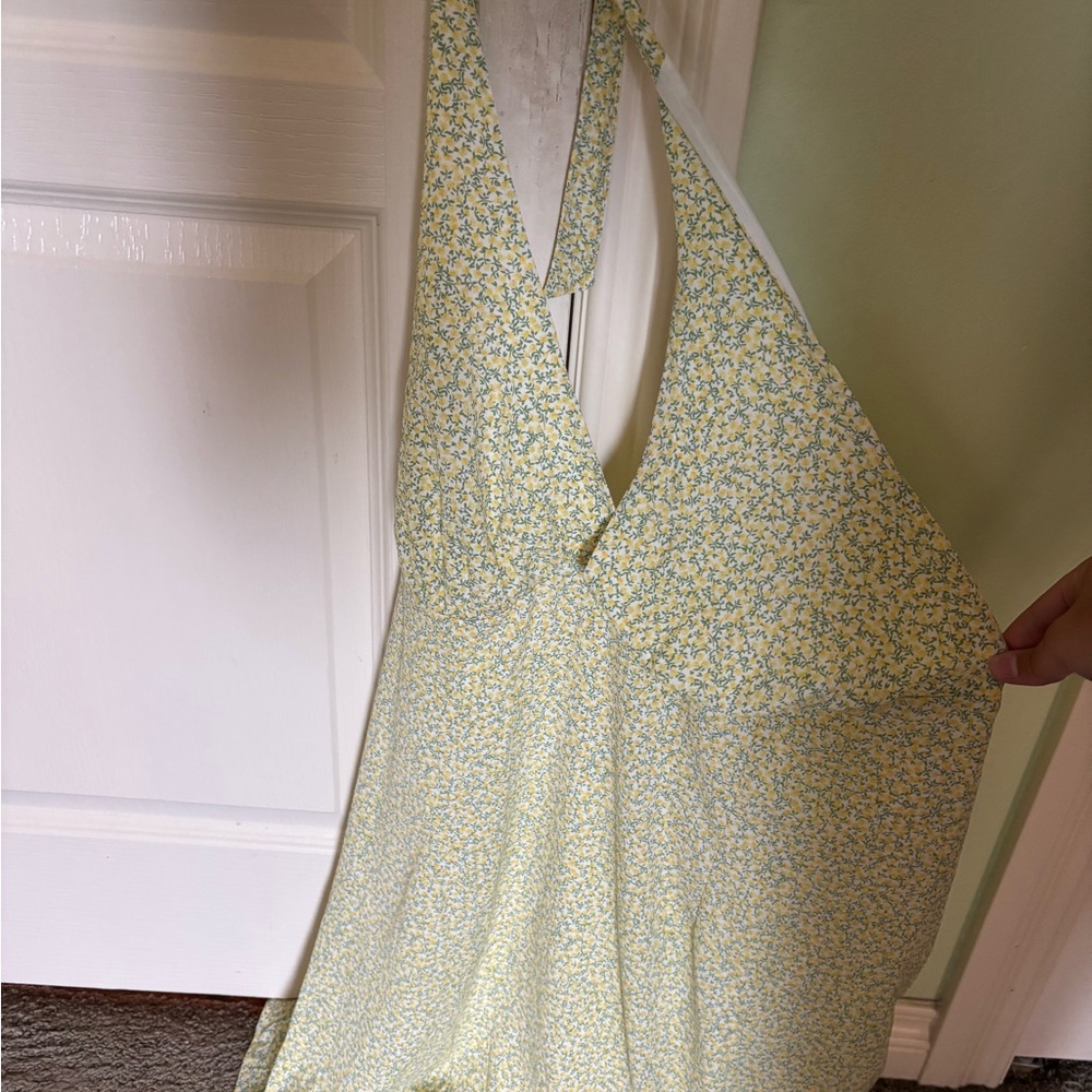 H&M Yellow Floral Mini Dress